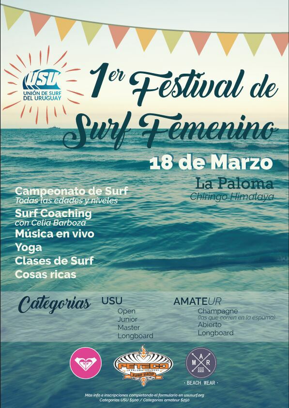 afiche festival surf femenino